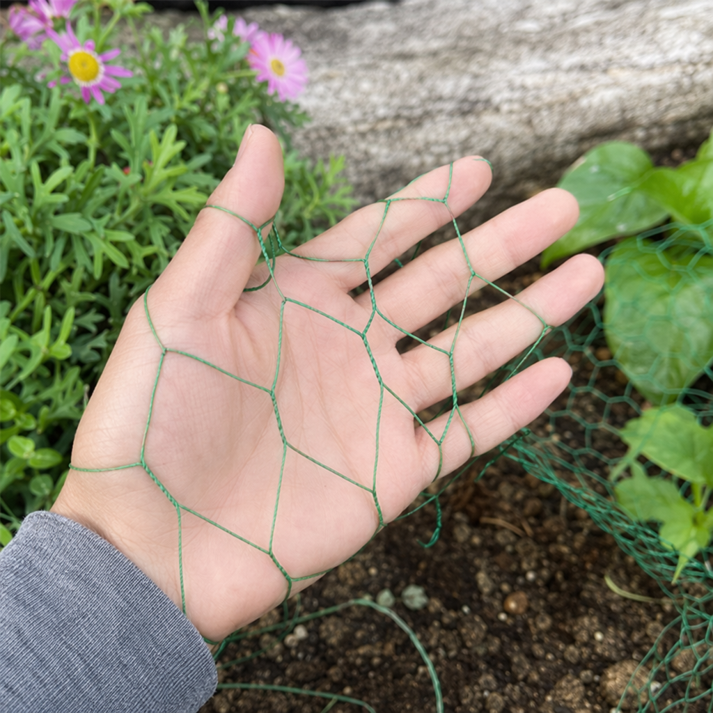 Сетка шестигранная зелёная защитная оптом из Китая — фотография 2
