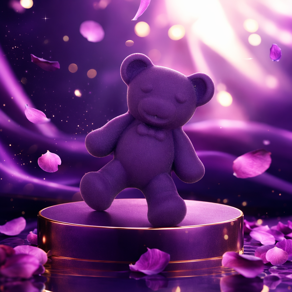 Игрушка мягкая мишка фиолетовый оптом из Китая — фотография 3