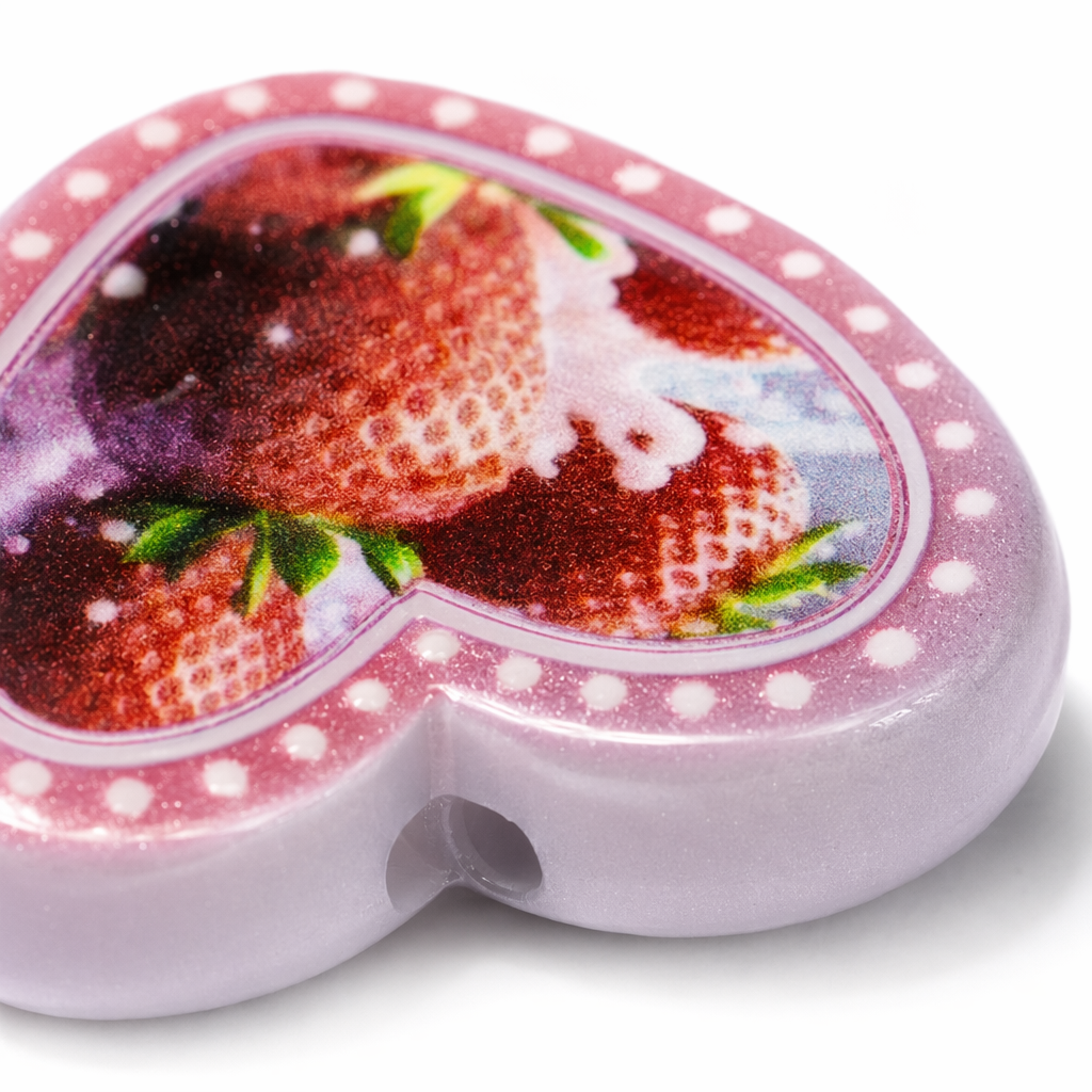 Наклейки-сердечки с фруктовым рисунком оптом из Китая — фотография 4