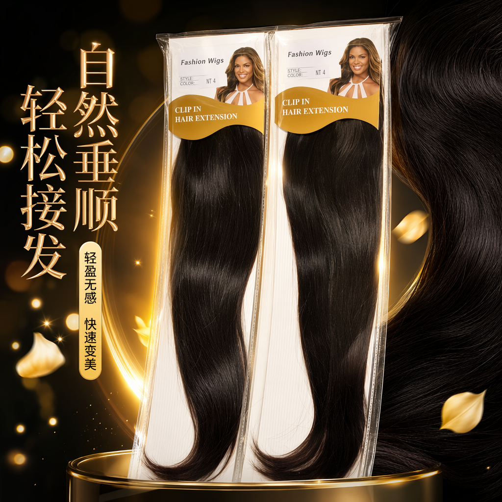 Пряди накладные длинные чёрные оптом из Китая — фотография 3