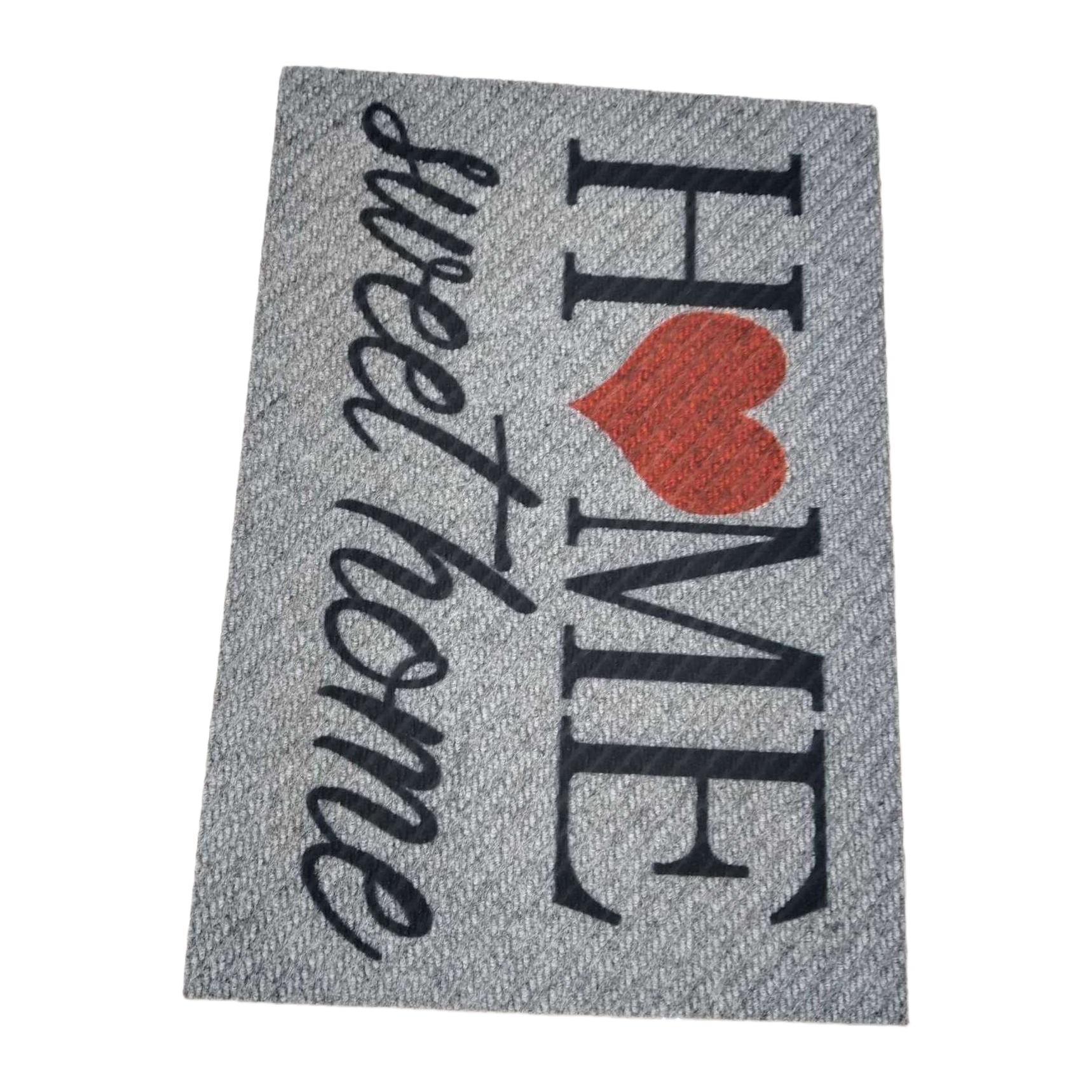 Коврик придверный серый с сердцем оптом из Китая — фотография 5