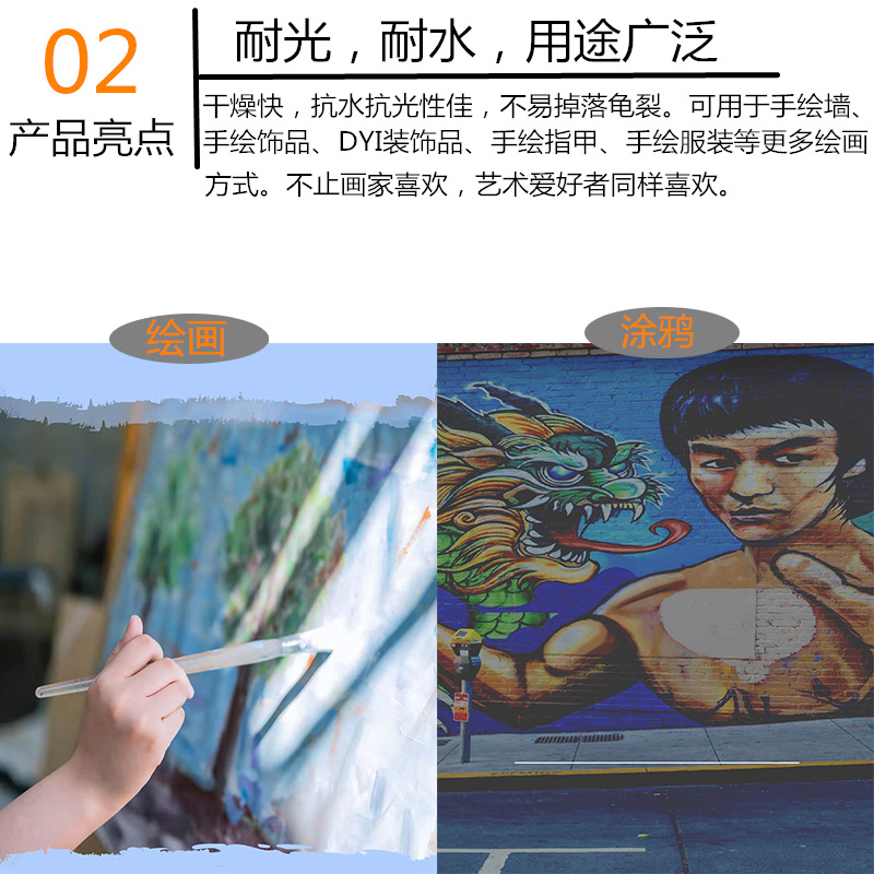 Набор акриловых красок 100 мл оптом из Китая — фотография 4