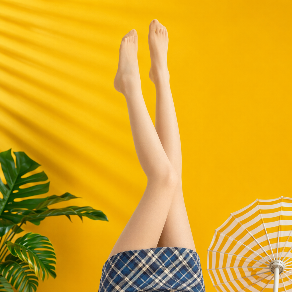 Колготки женские бежевые тонкие оптом из Китая — фотография 3