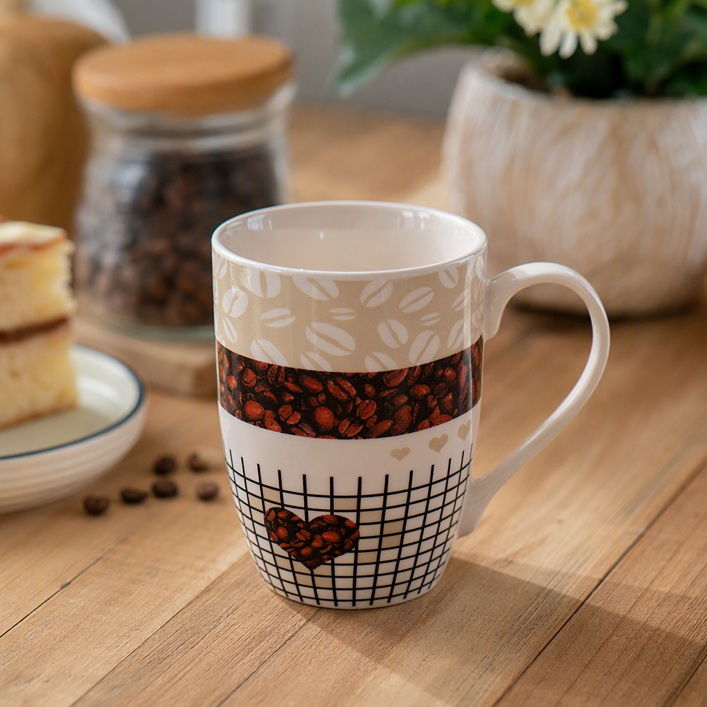 Кружка керамическая с кофейным рисунком оптом из Китая — фотография 2