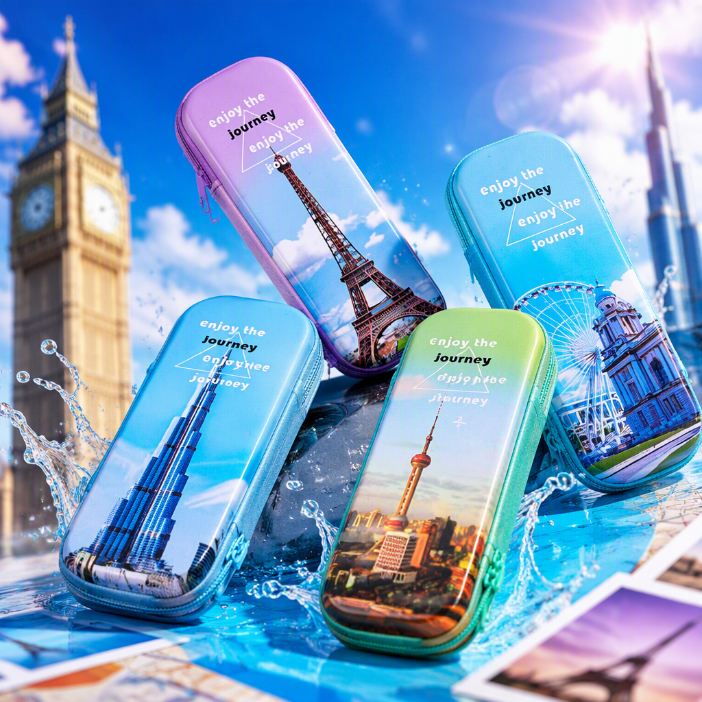 Пенал на молнии с надписью Enjoy the journey оптом из Китая — фотография 3