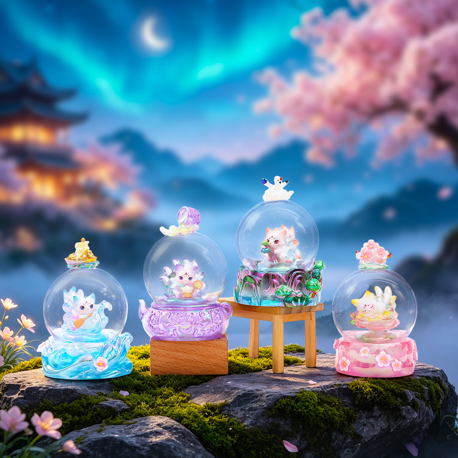 Фигурка из смолы блайнд-бокс кот-русалка оптом из Китая — фотография 2