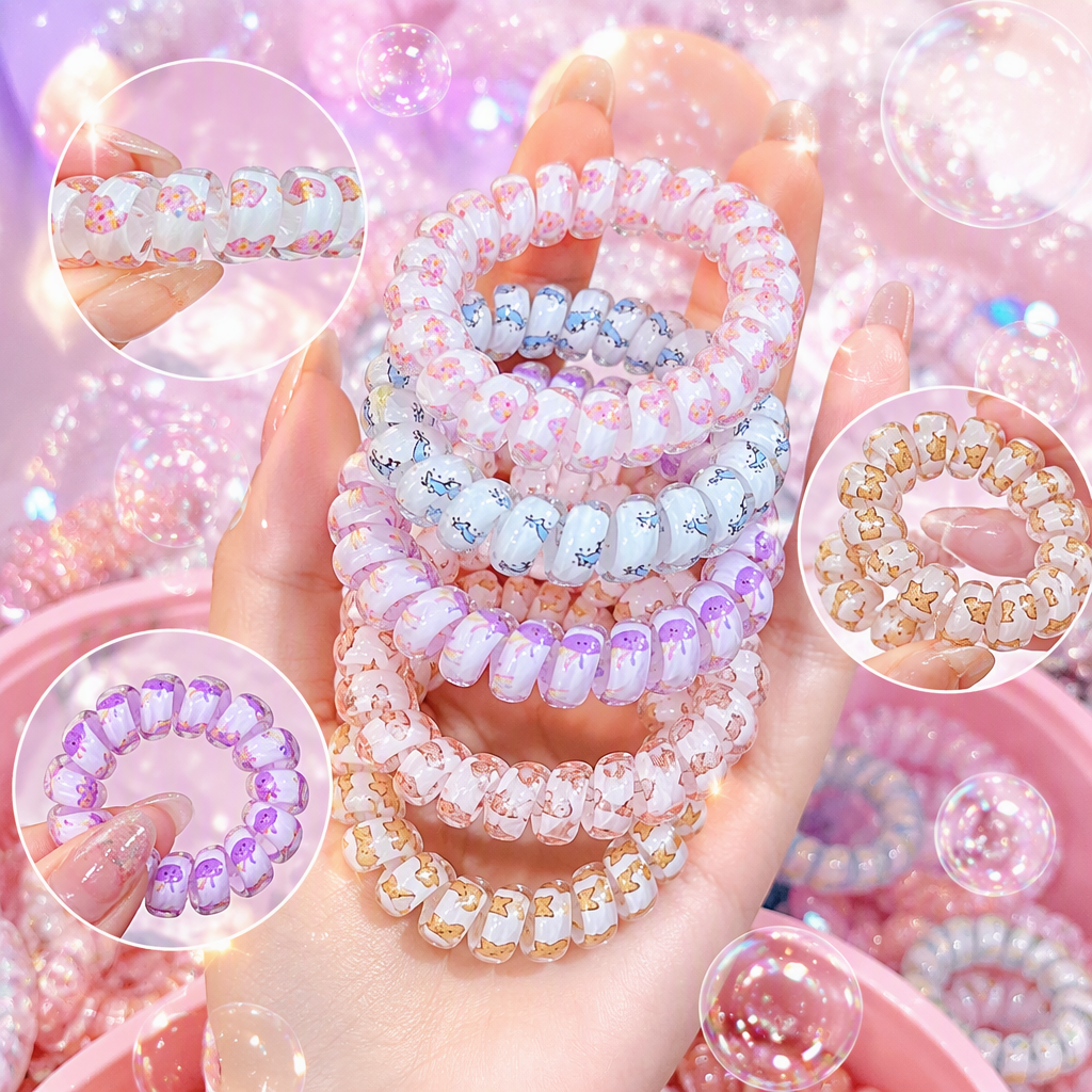 Резинки детские с разноцветными мультяшными рисунками оптом из Китая — фотография 3