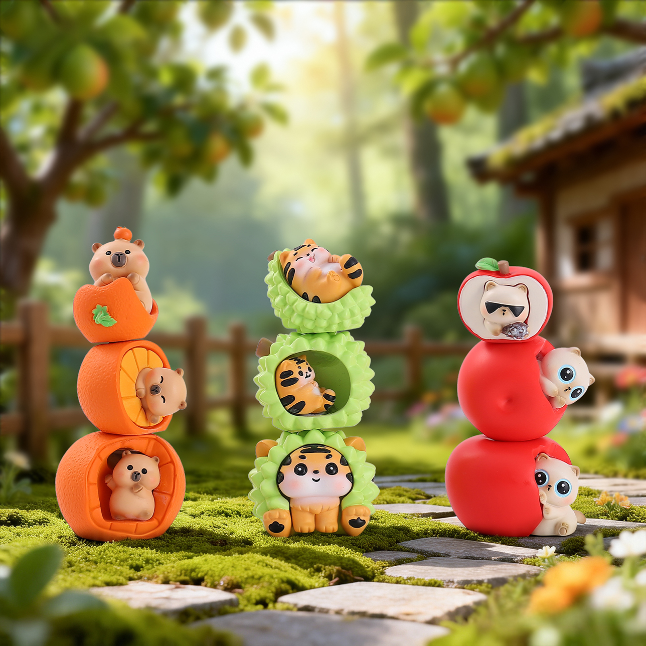 Фигурки фруктов магнитные в коробке-сюрпризе оптом из Китая — фотография 3
