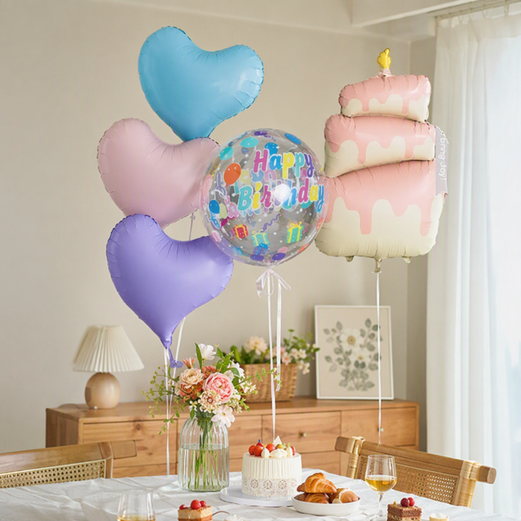 Набор разноцветных шаров Happy Birthday оптом из Китая — фотография 2