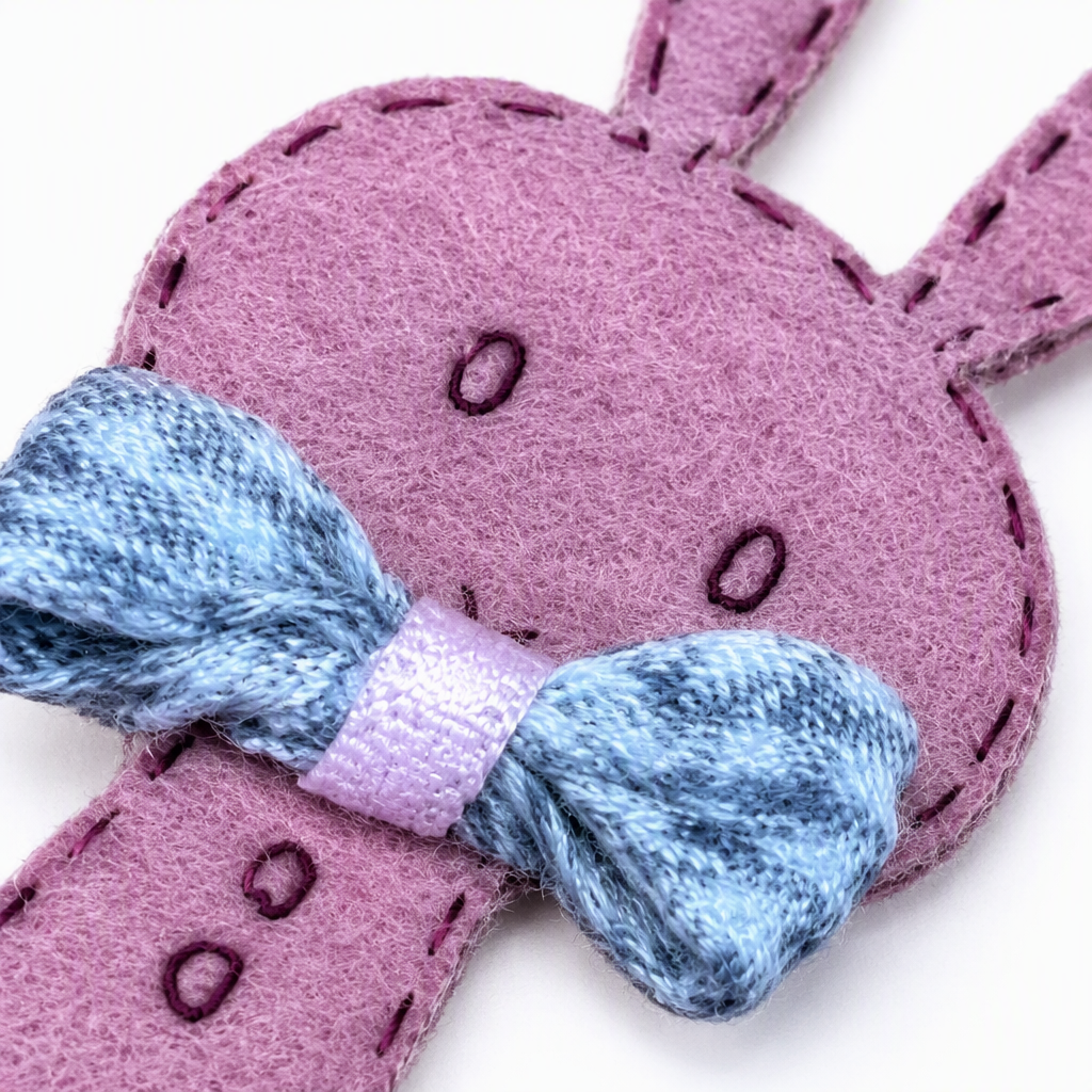 Заколка детская в форме розового кролика оптом из Китая — фотография 4