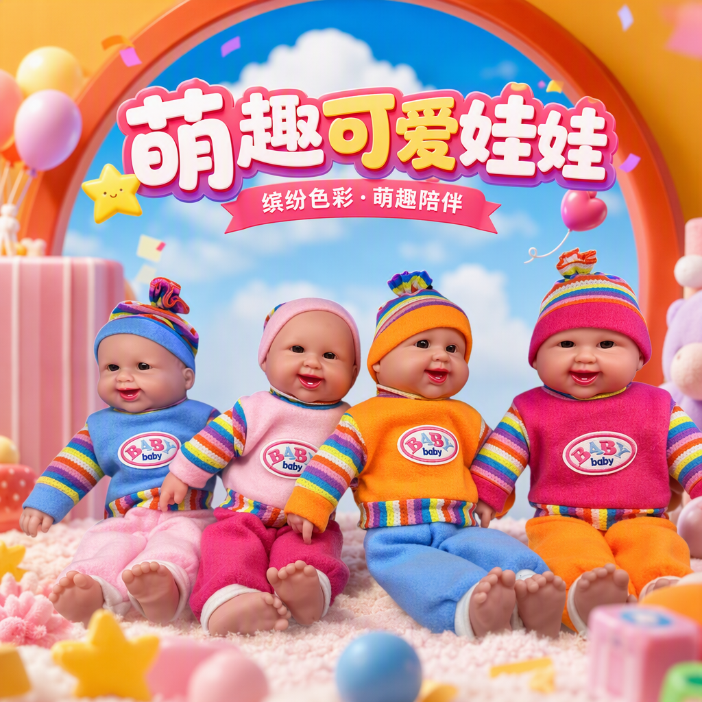 Кукла мягкая в разноцветной полосатой одежде оптом из Китая — фотография 3