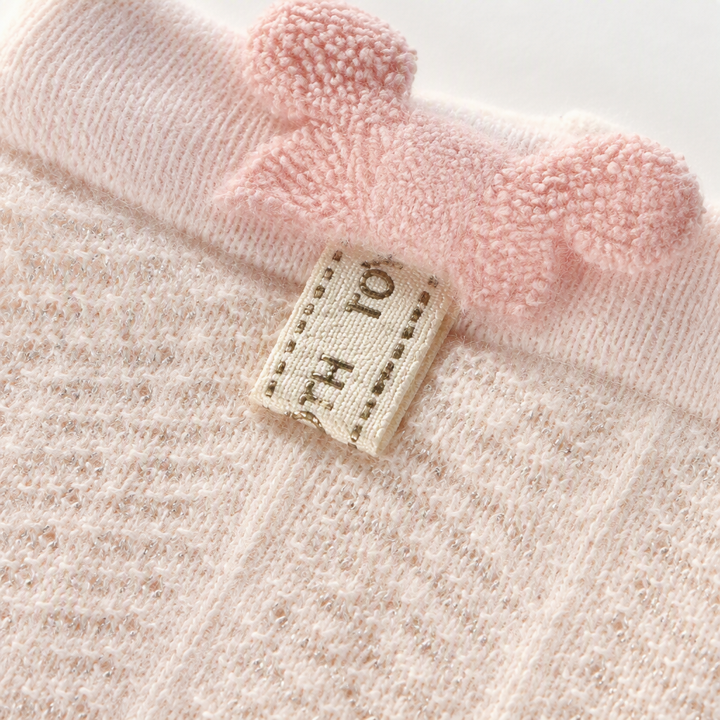 Носки розовые вязаные тёплые оптом из Китая — фотография 4