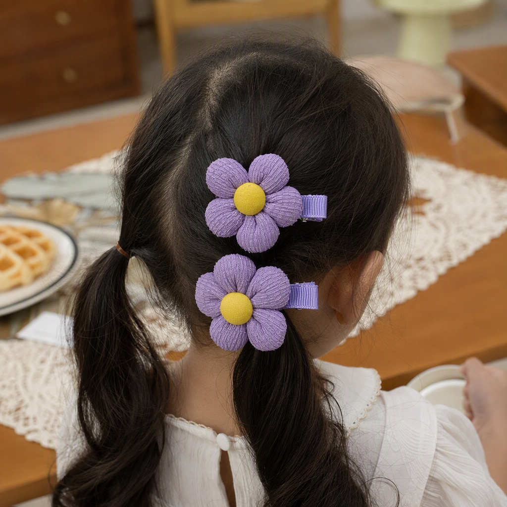Заколки с фиолетовыми цветами оптом из Китая — фотография 2