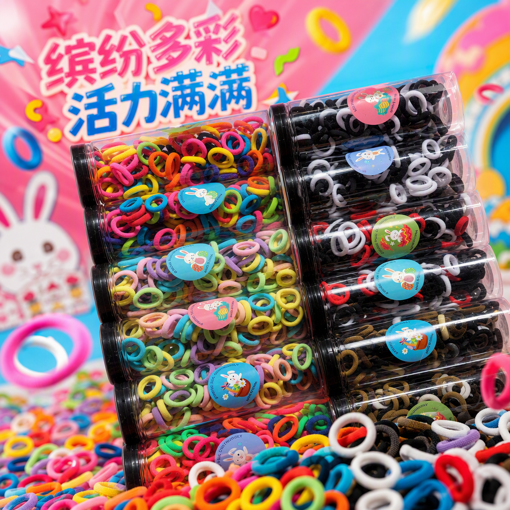 Резинки для волос цветные набором оптом из Китая — фотография 3