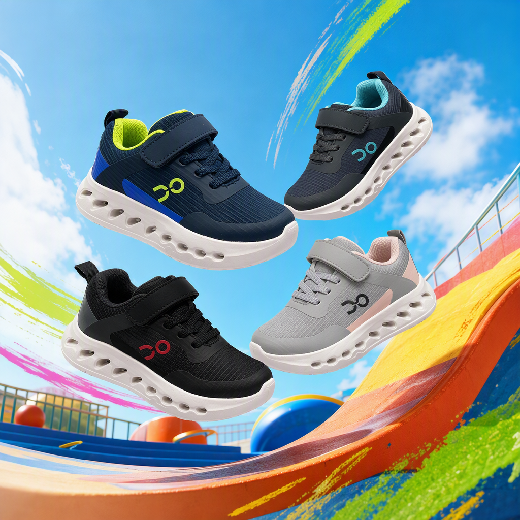 Кроссовки детские лёгкие, набор 4 пары оптом из Китая — фотография 3