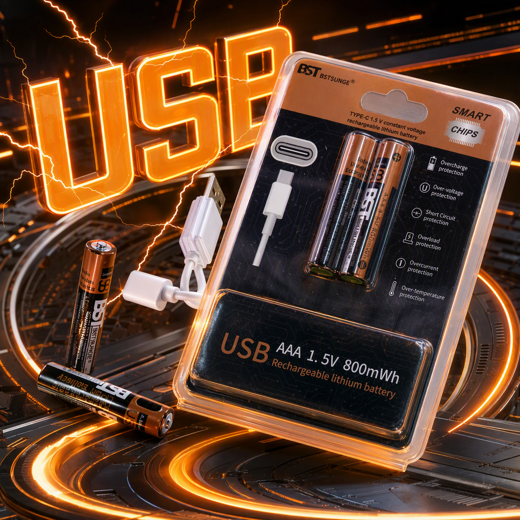 Аккумулятор AAA с зарядкой через USB оптом из Китая — фотография 3